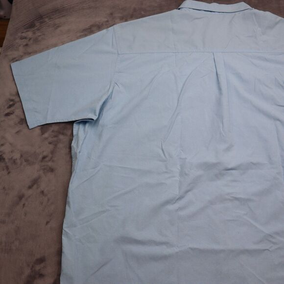 Wrangler Shirt Mens 3XL Blue Workwear Outdoor Stretch Hike Fish Button Up - Picture 14 of 15